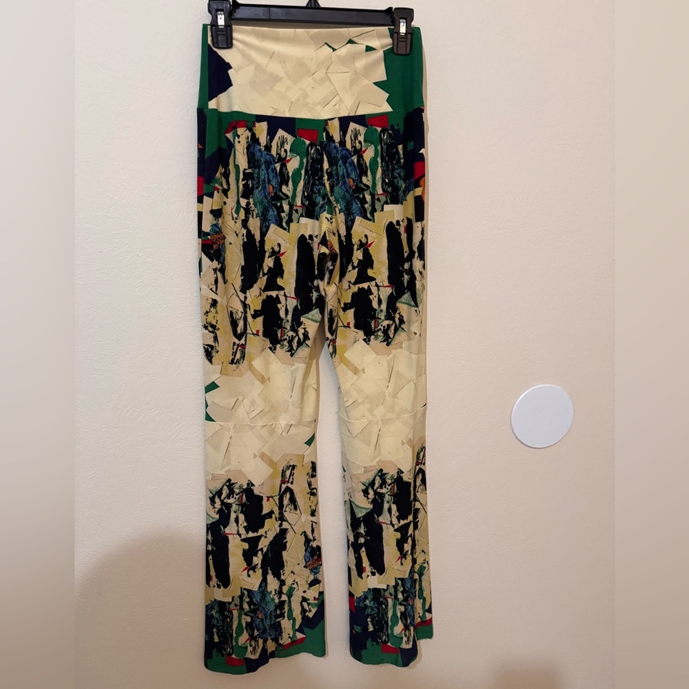 Norma Kamali Abstract Patterned Flared Pants - image 2